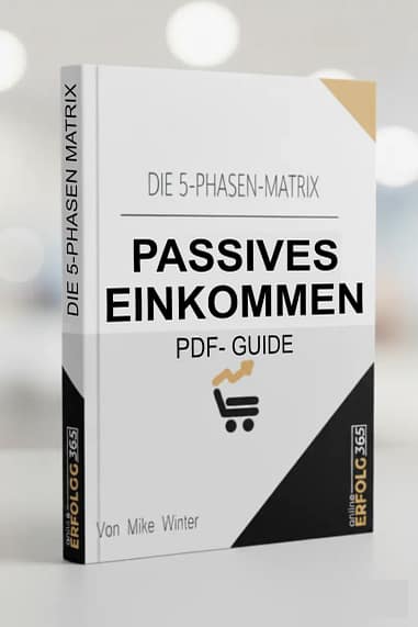 MOOK UP 5 PHASEN MATRIX Mockup des PDF-Guides „Die 5-Phasen-Matrix Passives